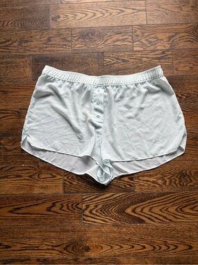 Anthropologie Light Mint Elastic-Waist Lounge Shorts
